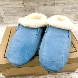 Brand New L.L. Bean Light Blue Women's Size 9 Suede Slippers